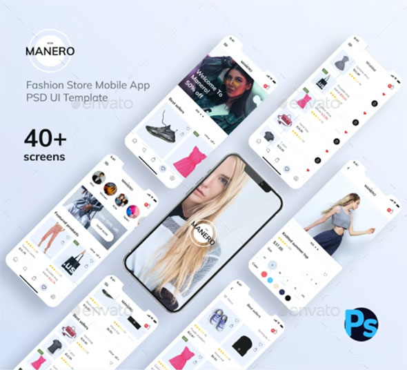 Manero - Templat UI PSD Aplikasi Fashion