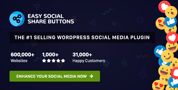 Pulsanti di condivisione social facili per WordPress