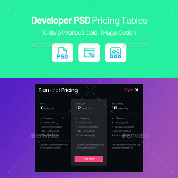 デベロッパー PSD 価格表