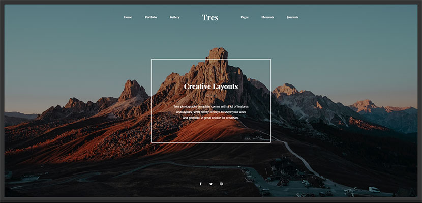 Tres - 創意攝影 WordPress 主題