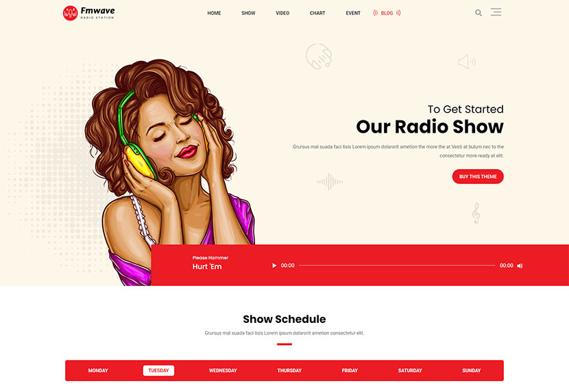 Fmwave - Radyo İstasyonu WordPress Teması + RTL
