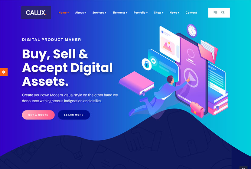 Tema WordPress Agensi Kreatif Callix + RTL