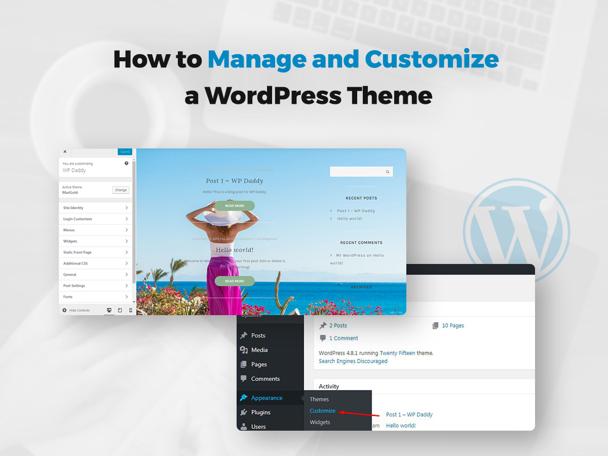 Как управлять и настраивать тему WordPress