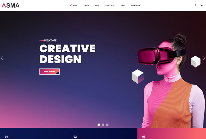 ธีม WordPress ของ Asma Creative Agency