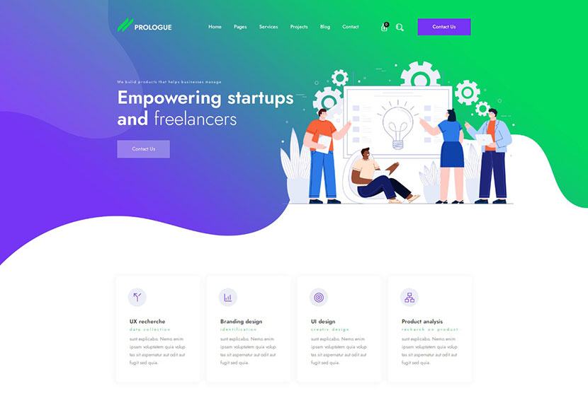 Prologue - ธีม WordPress อเนกประสงค์ที่สร้างสรรค์
