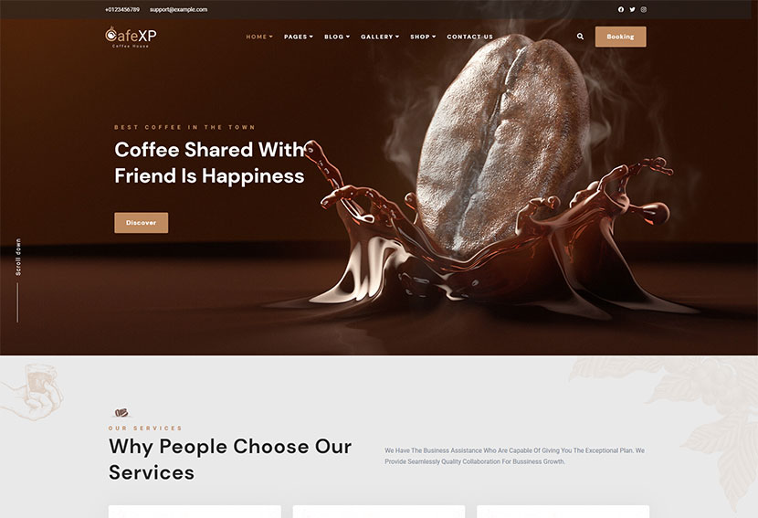 Tema WordPress CafeXP Cafe & Coffee Shop