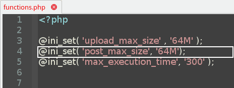 Cómo aumentar el límite de memoria de WordPress y cargar el tamaño máximo 9 Increase Post Max Size - Theme Functions