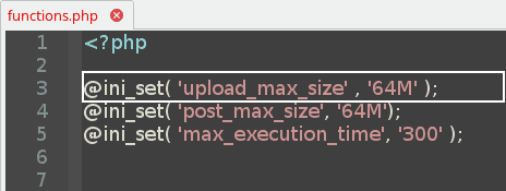 Cómo aumentar el límite de memoria de WordPress y cargar el tamaño máximo 6 Increase Upload Max Size - Theme Functions