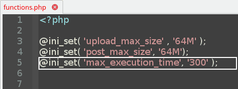 Cómo aumentar el límite de memoria de WordPress y cargar el tamaño máximo 12 Increase PHP Max Execution Time - Theme Functions