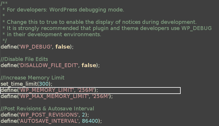 Cómo aumentar el límite de memoria de WordPress y cargar el tamaño máximo 4 Increase WP Memory Limit - WP-CONFIG
