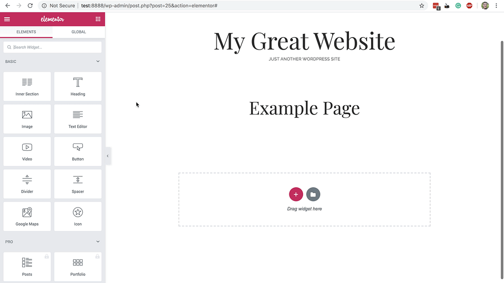중간 대 Wordpress - 2022년 최고의 블로그 플랫폼 10 Picture of Elementor Editor