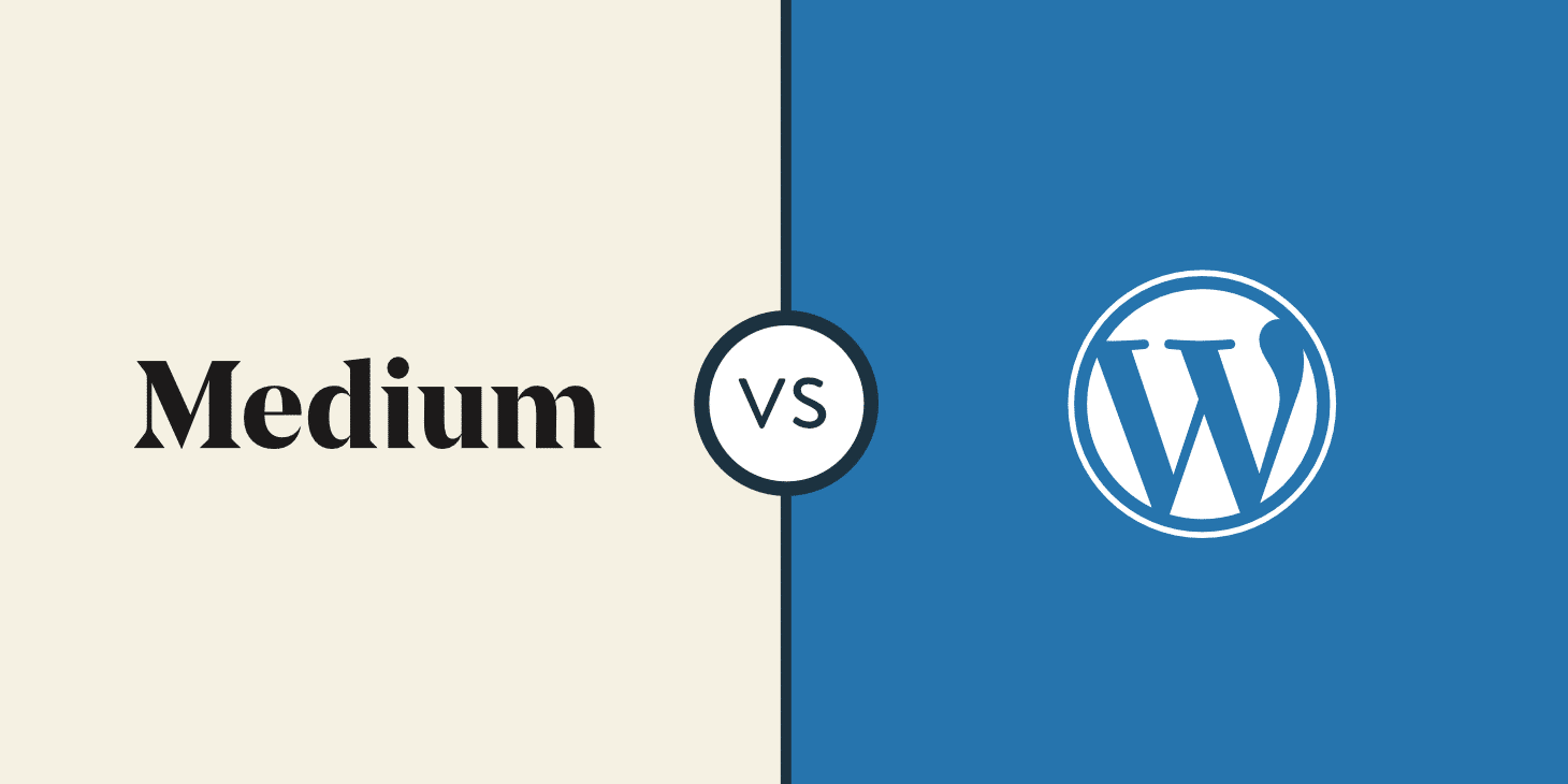 중간 대 Wordpress - 2022년 최고의 블로그 플랫폼 3 Medium Vs. WordPress Banner