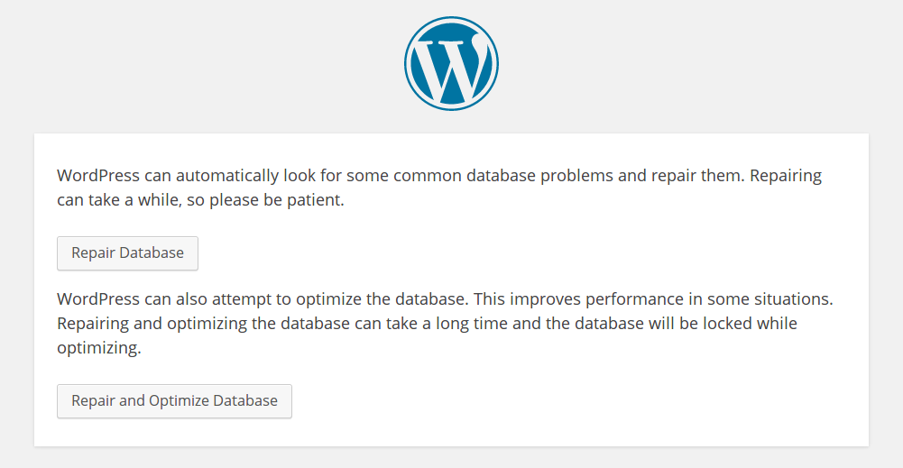 WordPress 終極清潔和優化指南 4 Repair WordPress Database