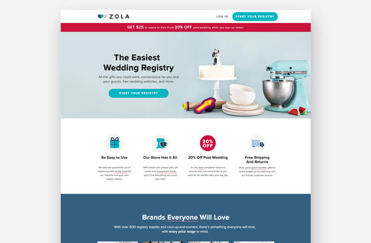 궁극적인 전환율 최적화 가이드(2022) 5 website landing page example