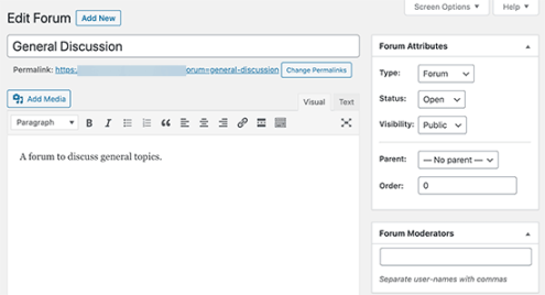 Come creare un forum in WordPress (2022) 3 forum creation example bbpress
