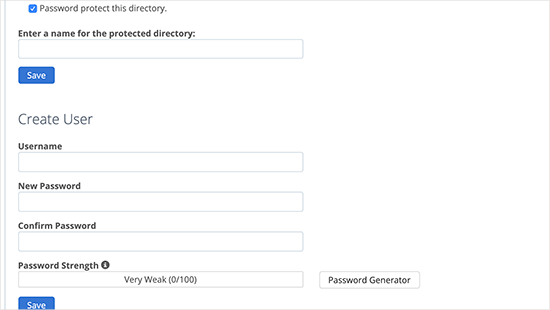 WordPress 사이트를 복제하고 준비하는 방법(2022) 10 page showing password protection options