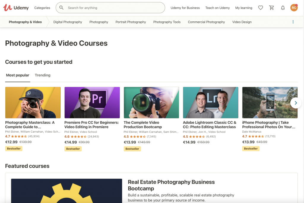 meilleurs endroits sur internet pour apprendre la photographie