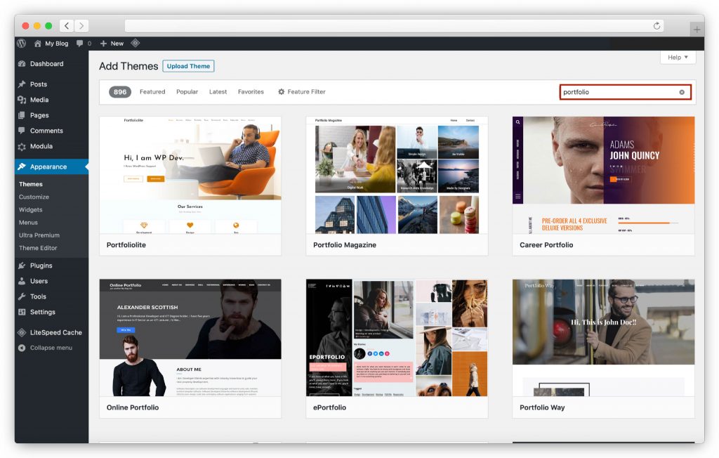 無搜索wordpress-portfolio-themes