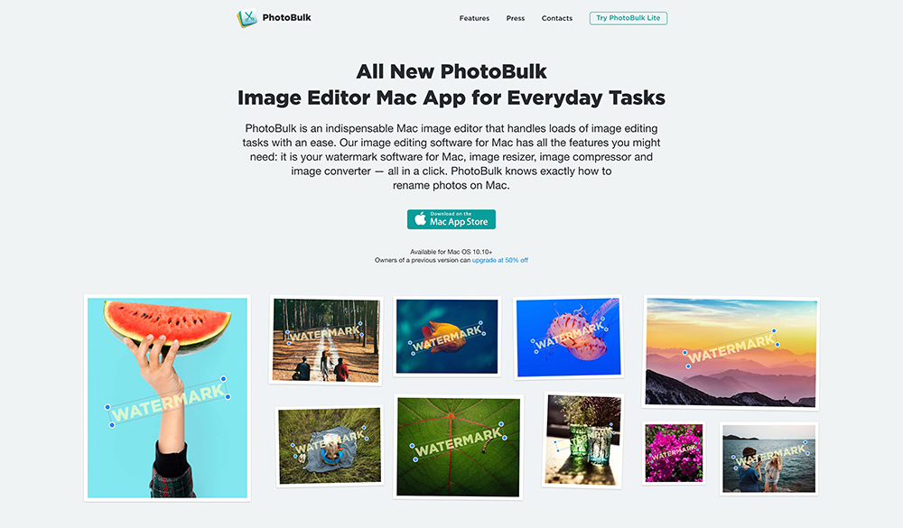 Photobulk 홈페이지 스크린샷
