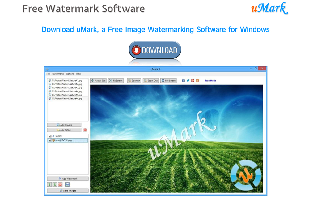 uMark 홈페이지 스크린샷