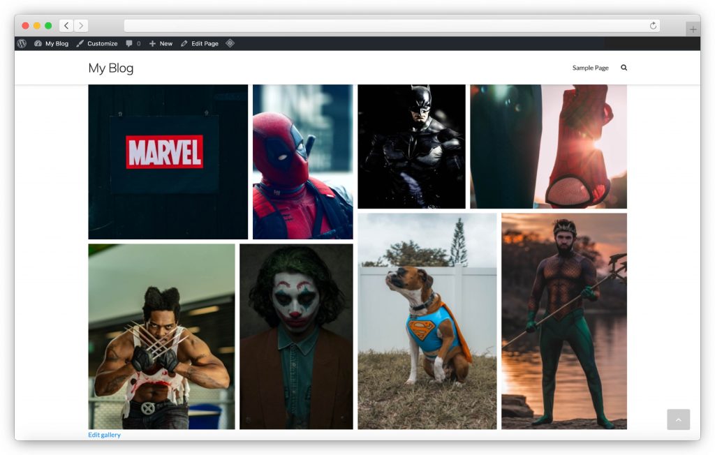 Bildergalerie-Schnittstelle - WP-Galerie-Plugin
