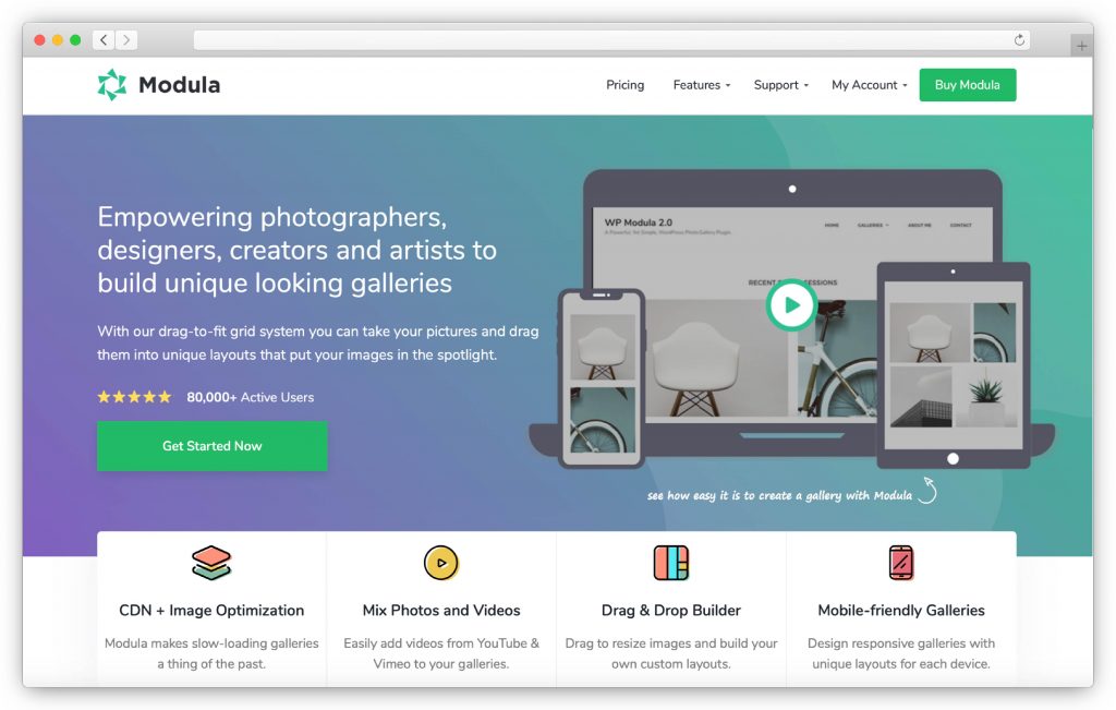 Modula-Schnittstelle - WP-Galerie-Plugin