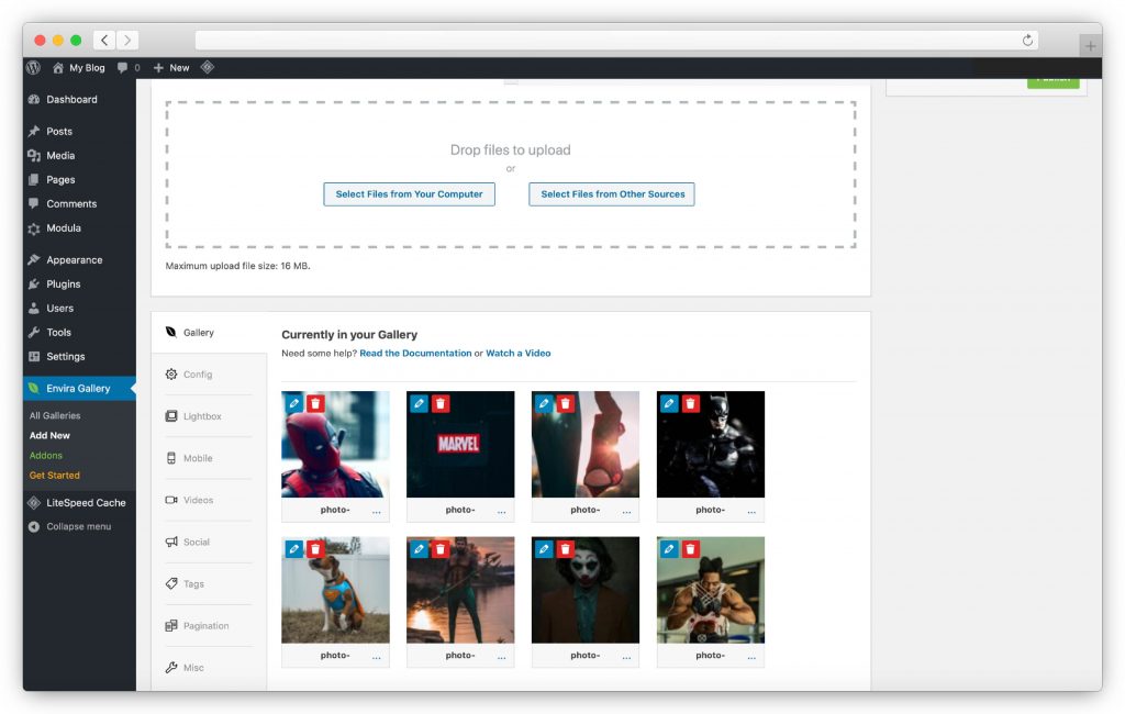 Laden Sie Bilder in Ihre Galerie hoch - WP-Galerie-Plugin
