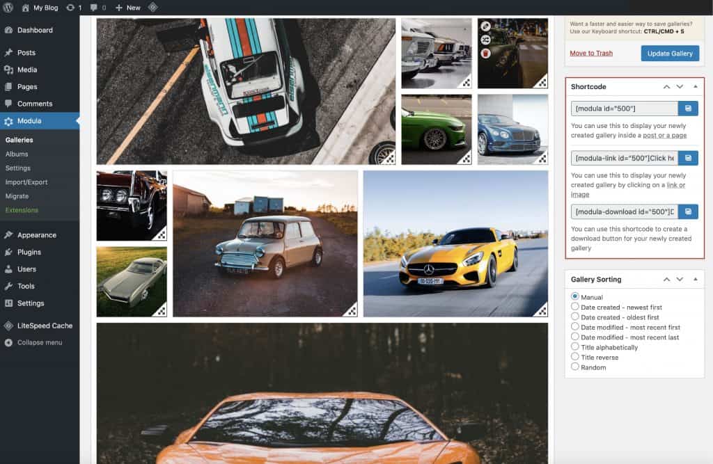 WordPress'te bir resim galerisi oluşturun