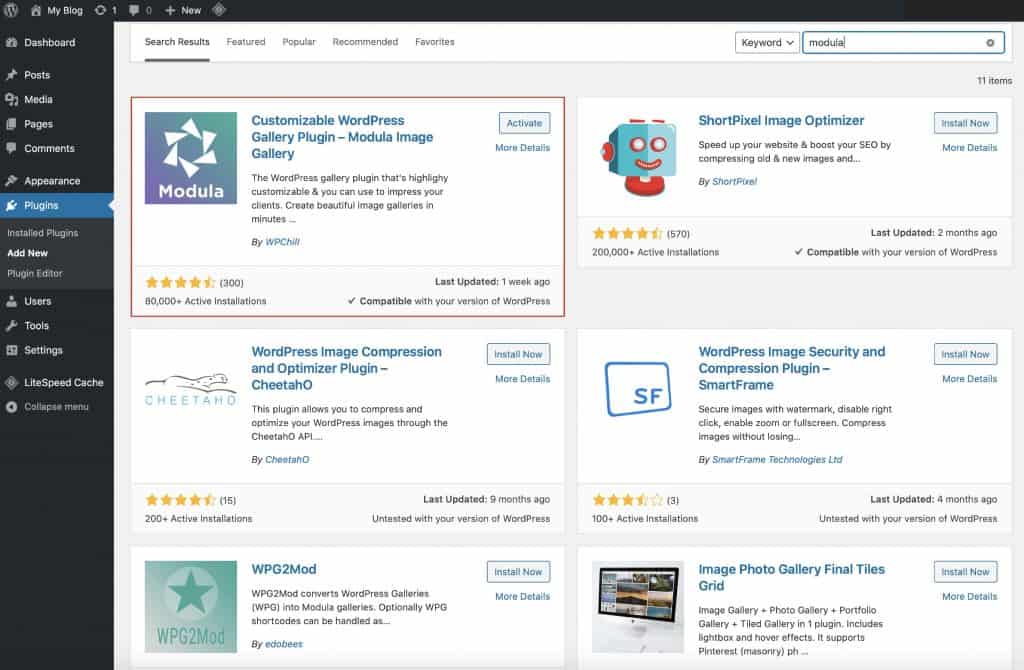 WordPress'te bir resim galerisi oluşturun