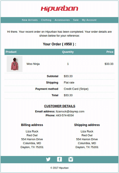 قالب بريد إلكتروني مخصص لـ WooCommerce