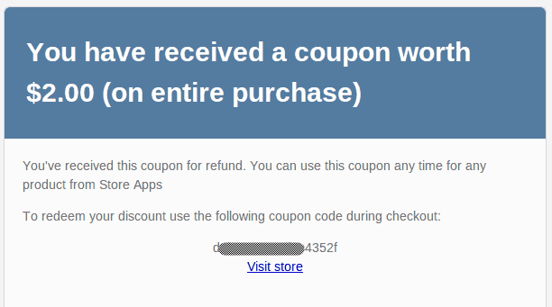 Smart Refunder を使用してお客様にクーポンをメールで送信