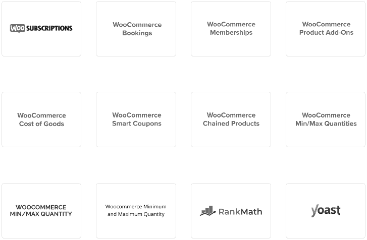Smart Manager fonctionne avec des dizaines de plugins WordPress et WooCommerce différents