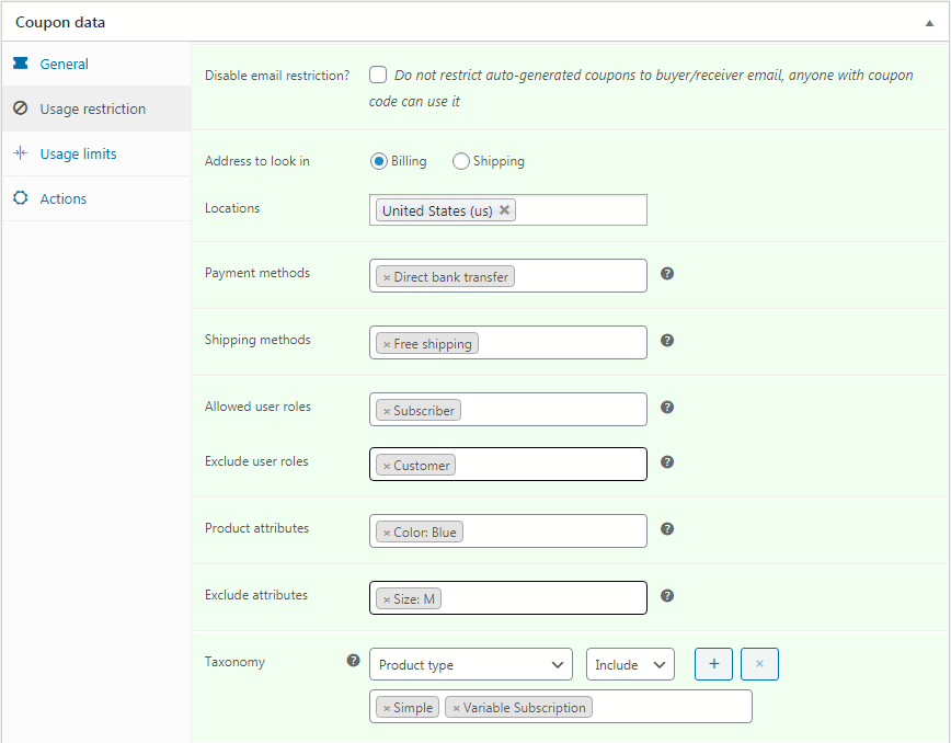 WooCommerce クーポンの制限が強化されました