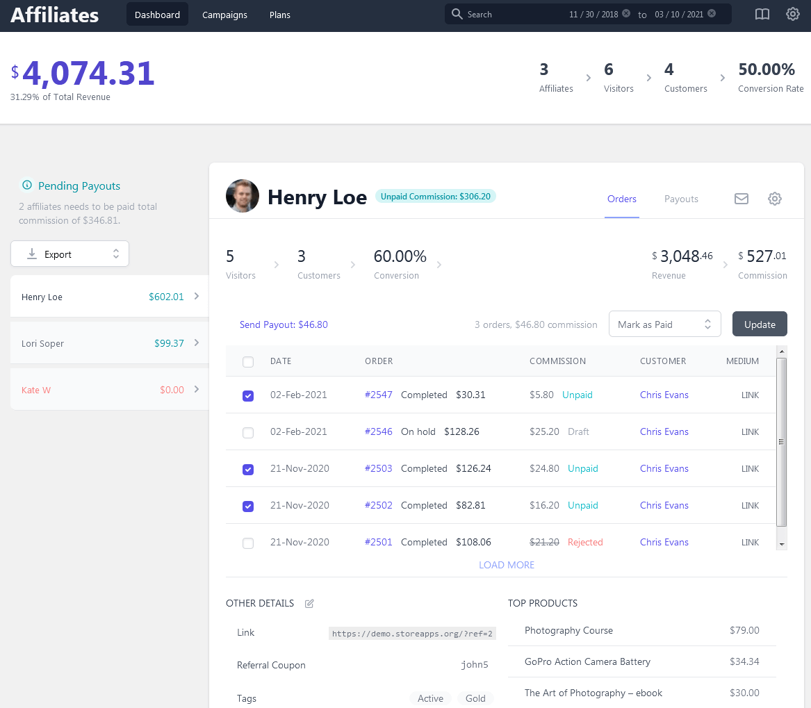 انضم إلى لوحة تحكم WooCommerce للمشرف