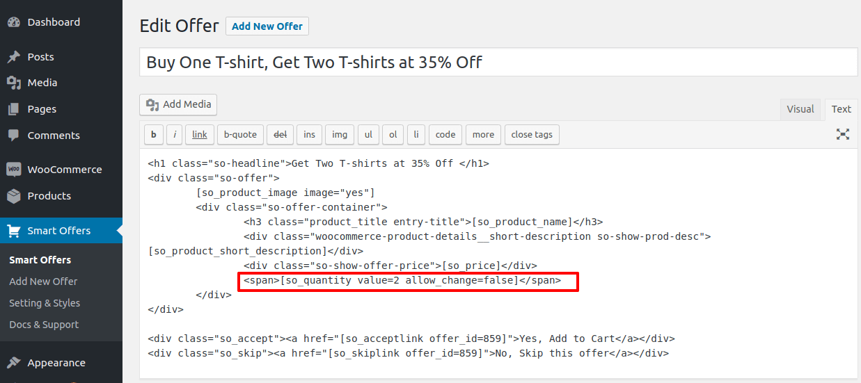 WooCommerce 1 つ買うとさらにオファーのショートコード