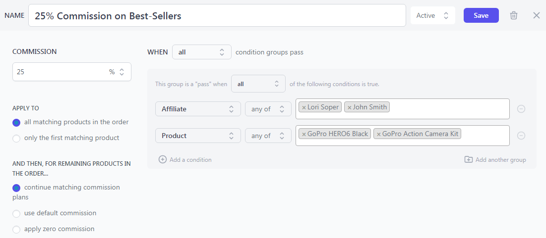 Commissione basata sul prodotto WooCommerce