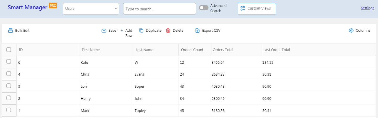 การส่งออกลูกค้า woocommerce ตามตัวกรองคอลัมน์ผู้ดูแลระบบ