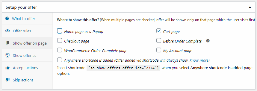 حدد WooCommerce BOGO الصفحات المستهدفة