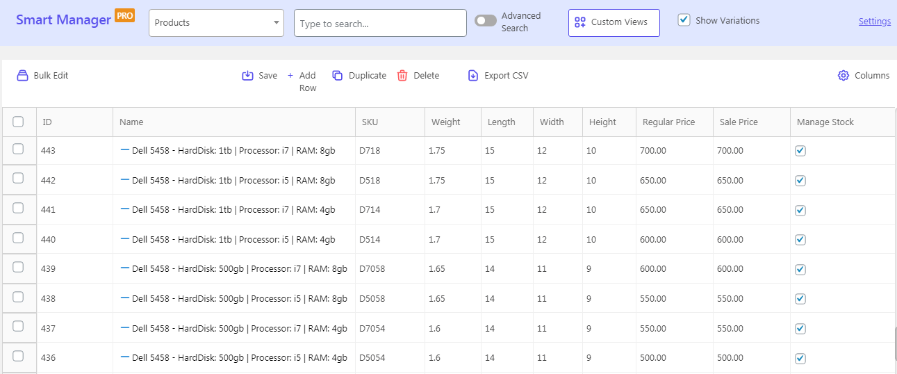 Manajemen inventaris berbasis berat WooCommerce dengan Smart Manager