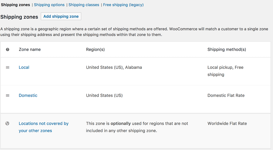 WooCommerce nakliye bölgesi ekle