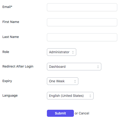 создать новый временный логин WordPress