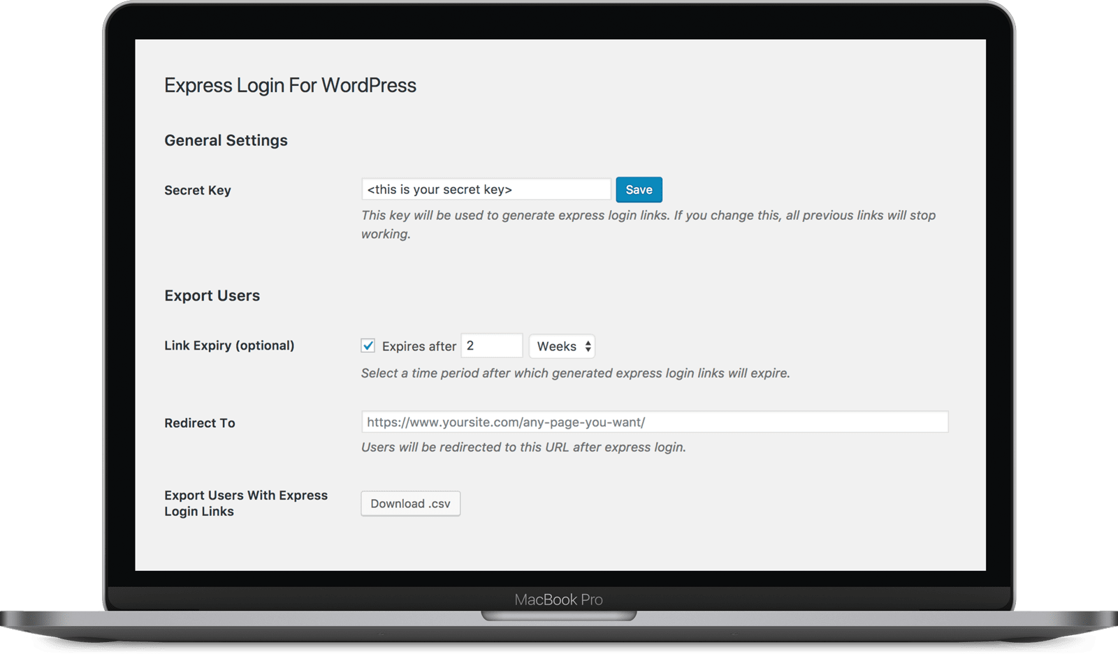 WordPress-WooCommerce-Express-Войти-с-настройками-плагина-ссылки