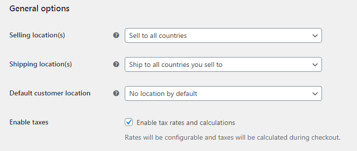 Aktifkan pajak WooCommerce