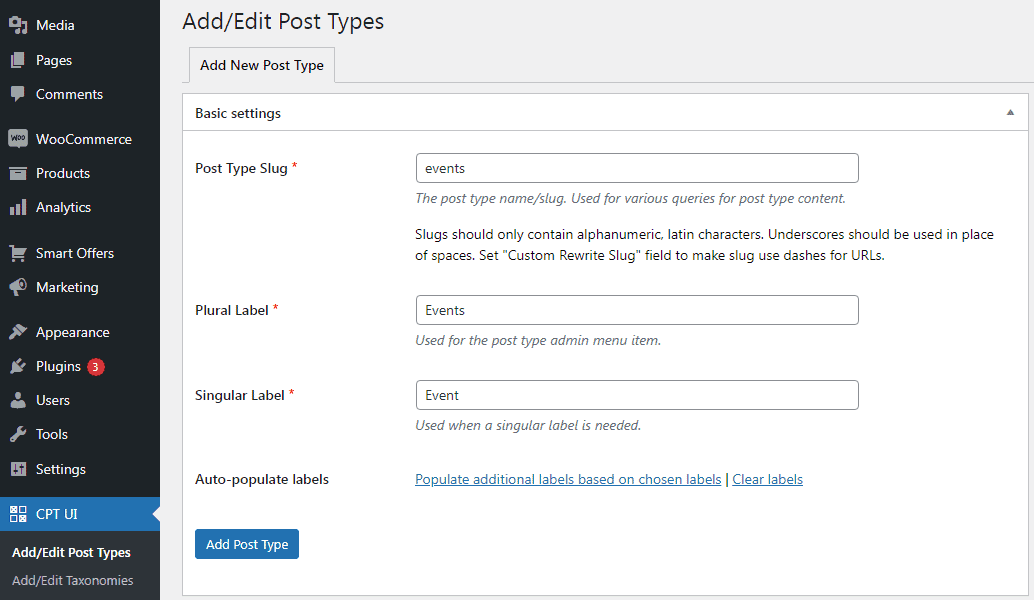 menambahkan jenis posting kustom WordPress baru