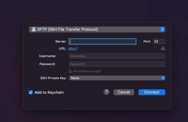 Pencadangan WordPress melalui FTP