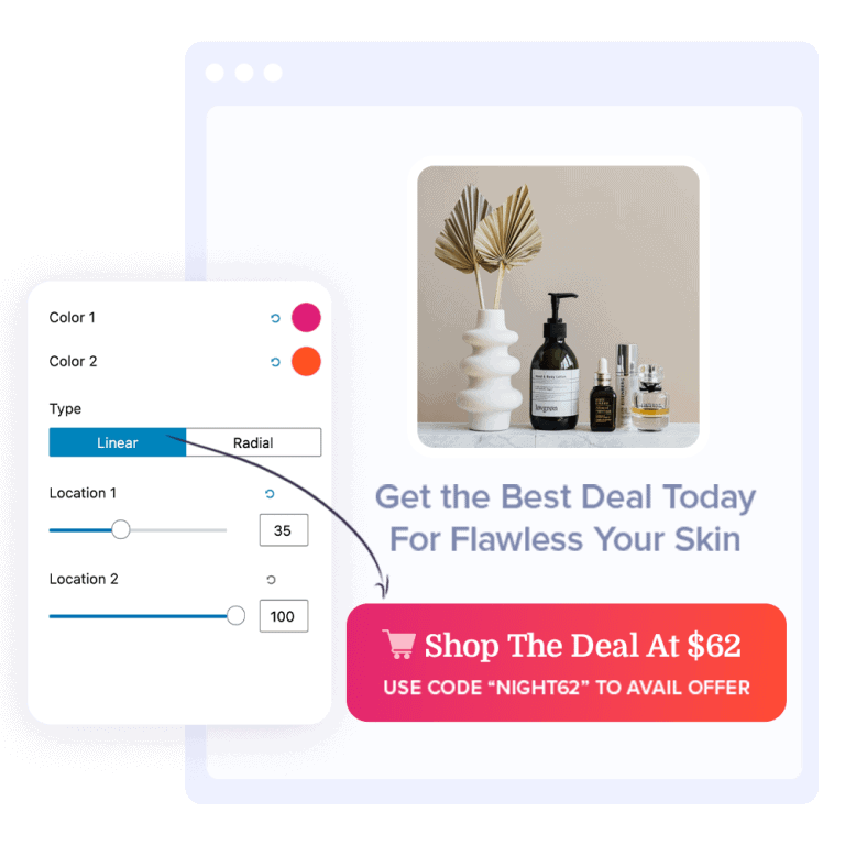 Bloc de boutons marketing des plugins Spectra Gutenberg