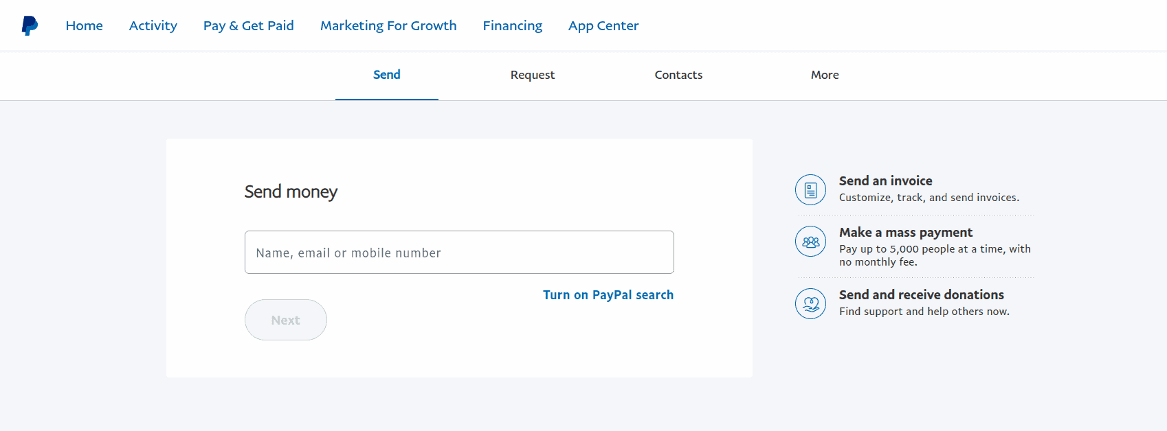 通過 MassPay 支付 PayPal