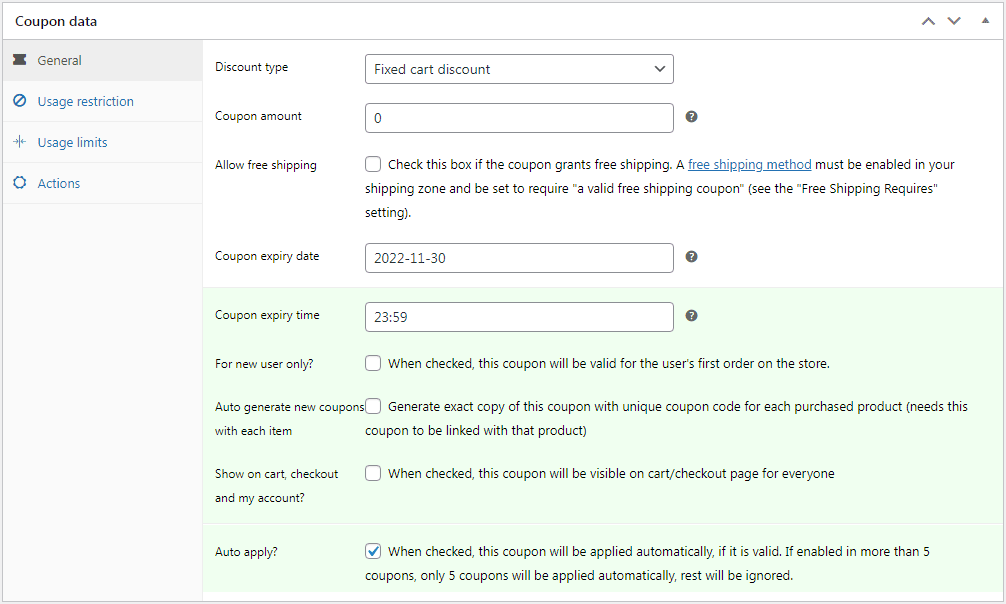 WooCommerce 買 2 送 1 免費優惠券創建