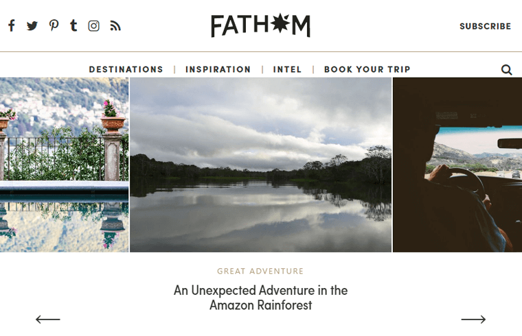 Magazine en ligne Fathom Travel