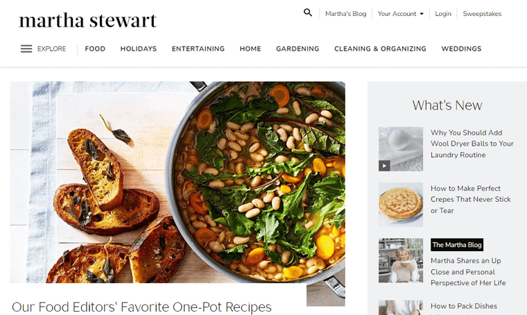 Site Web du magazine Martha Stewart DIY Lifestyle
